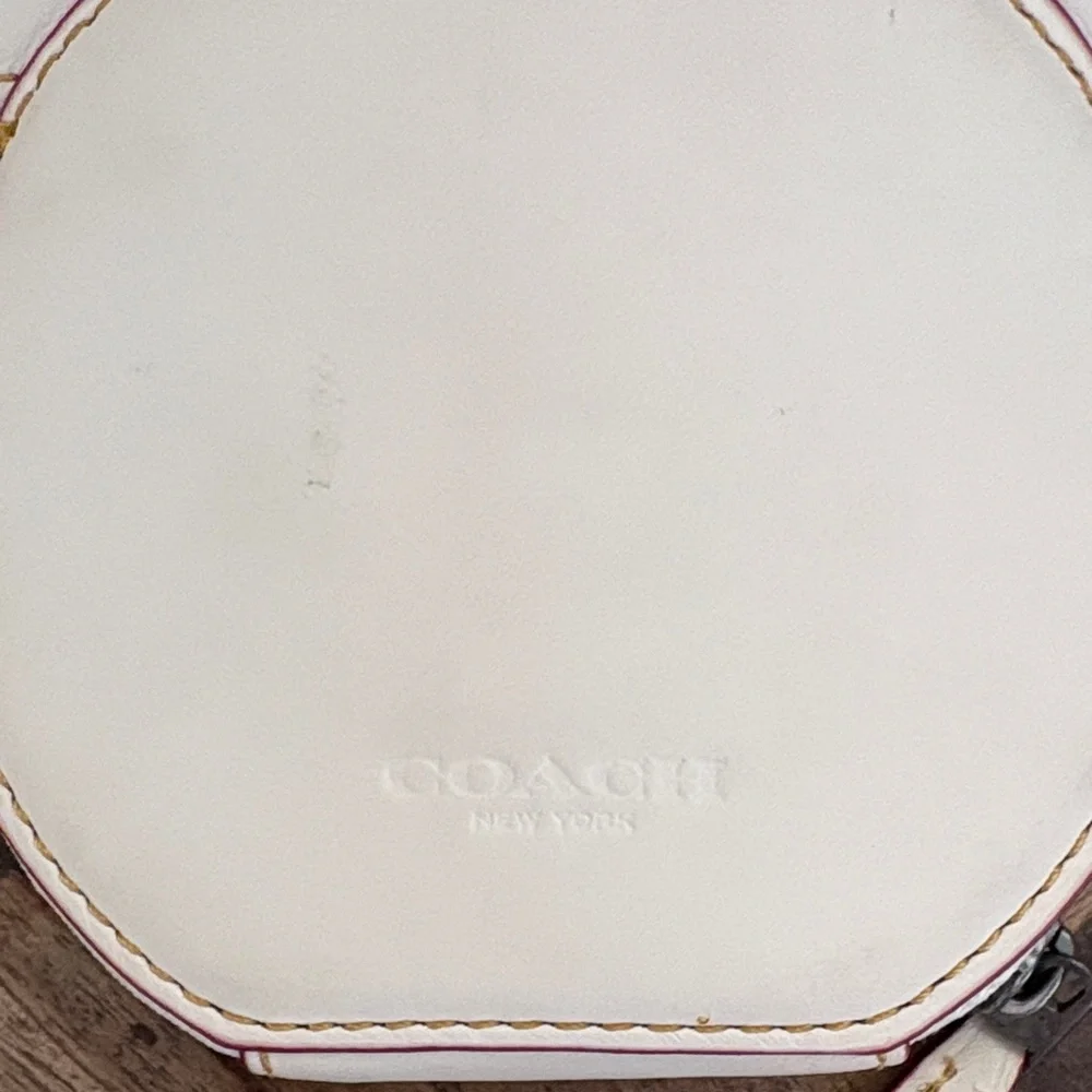 Coach Kids Cream Mickey Mouse Ear Coin Bag - Picture 2 of 4